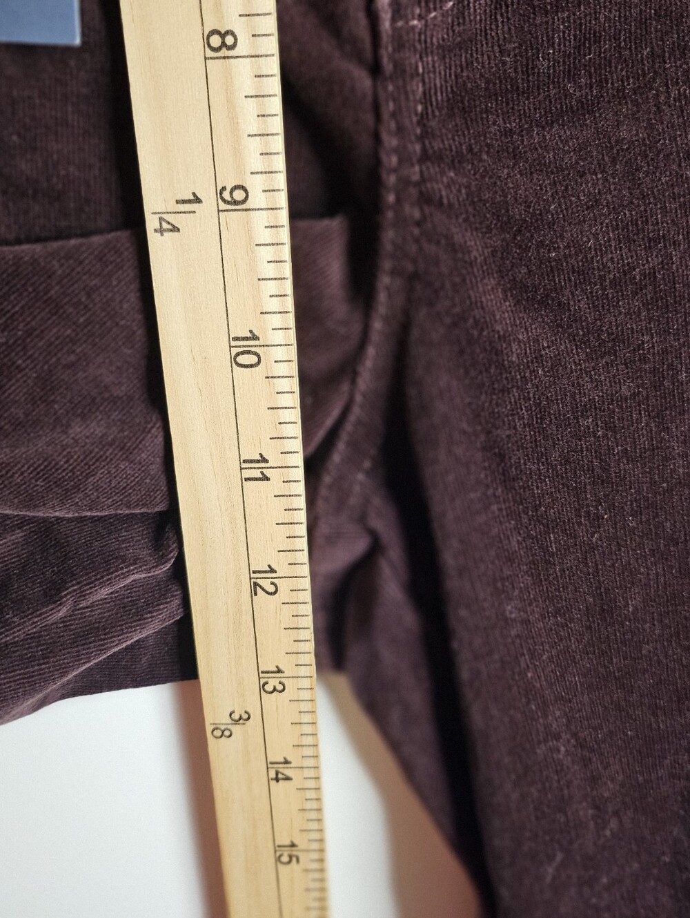 Democracy AbSolution Burgundy Wine Velvet Corduroy Pants 10 Relaxed Fit Stretch - Picture 10 of 13